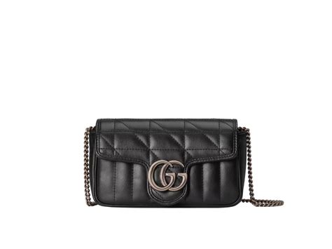 black gucci purse with silver hardware|Gucci purses black rectangular.